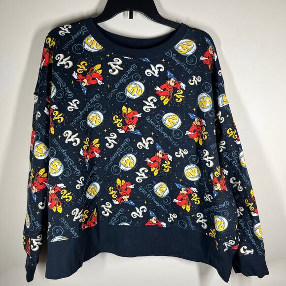 Walt Disney World Sweater Adult 2X Blue 25th Anniversary Vault 50 Mickey Spirit main image 9